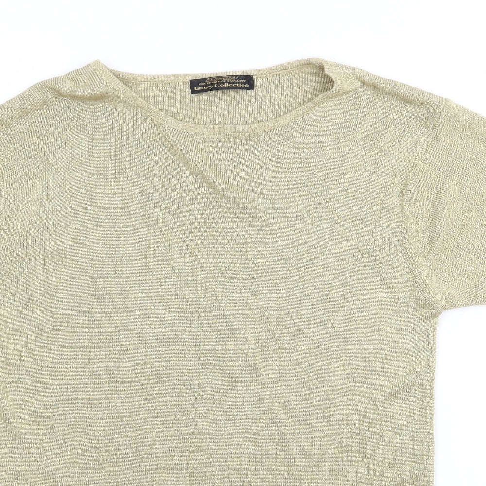Womens UK Size 14 St Bernard Gold Basic T-Shirt