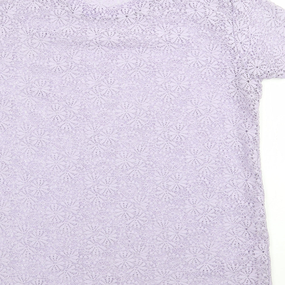 Atmosphere Womens Purple Crew Neck  Polyester Pullover Jumper Size 12