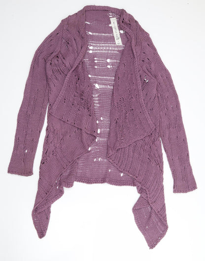 Eisamarda Womens Purple Roll Neck  Acrylic Cardigan Jumper Size L