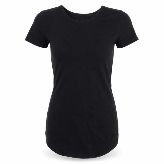 Preowrn Girls Black  Cotton T-Shirt Dress  Size M  Round Neck