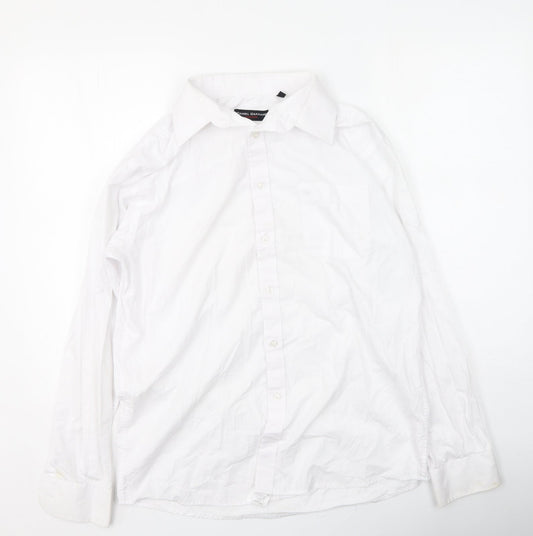 Daniel Grahame  Mens White  Cotton  Polo Size 16 Collared