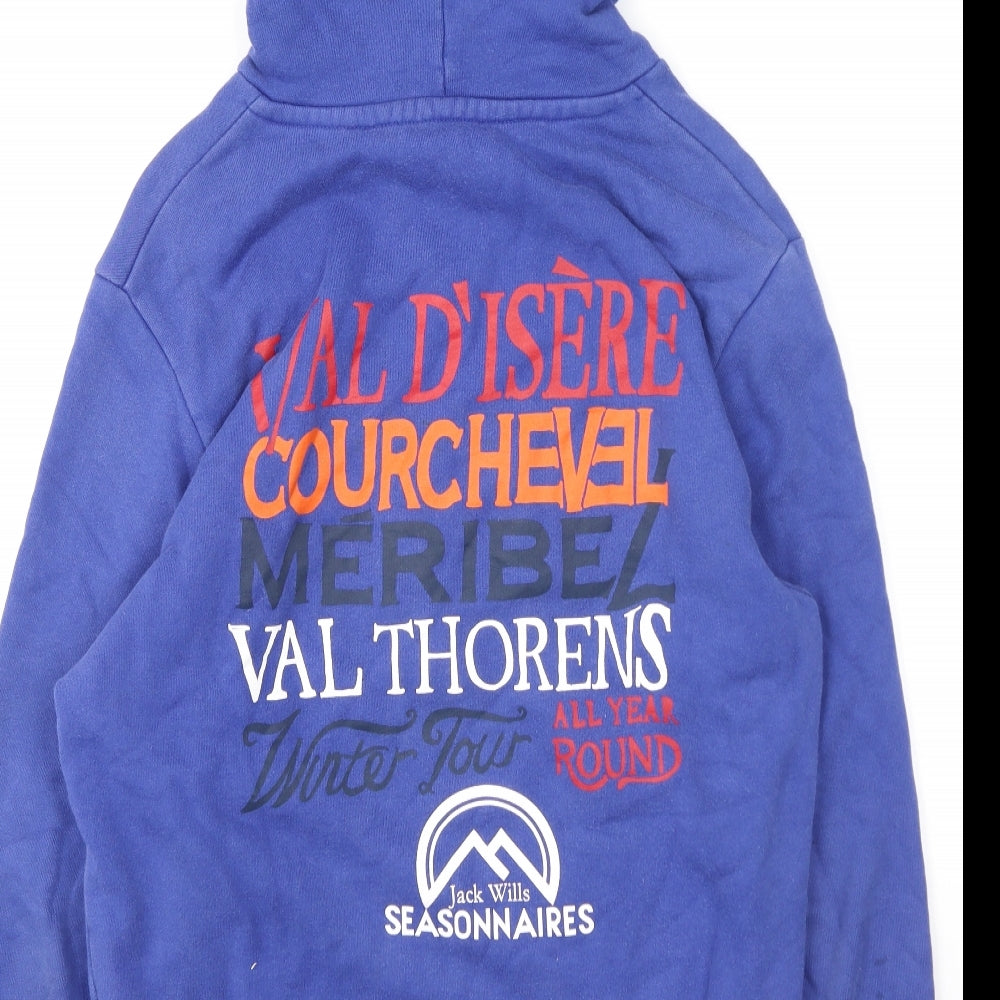 Mens UK Size XS Jack Wills Purple Pullover Hoodie