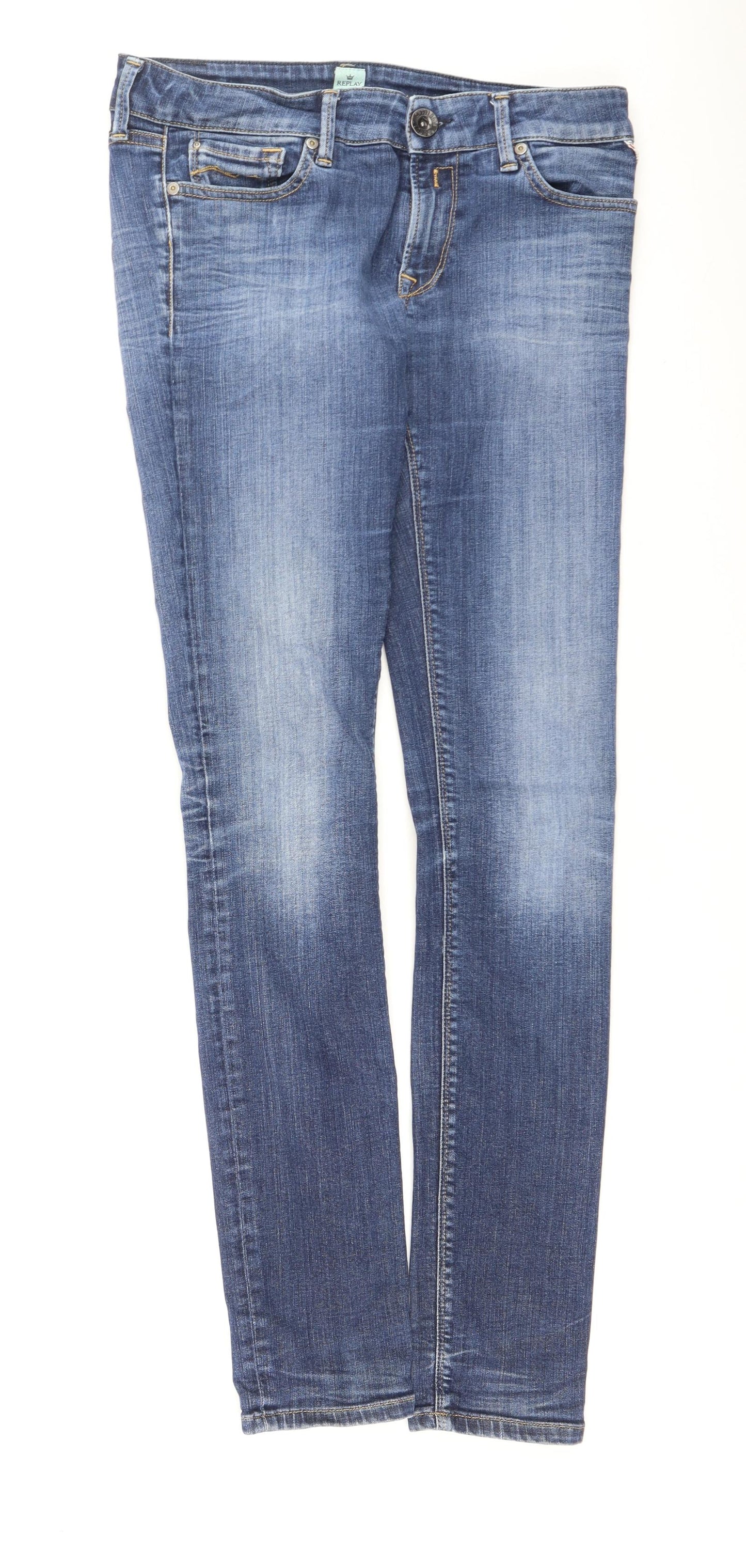 Luz Womens Blue  Cotton Skinny Jeans Size 29 L32 in Regular