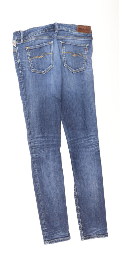Luz Womens Blue  Cotton Skinny Jeans Size 29 L32 in Regular