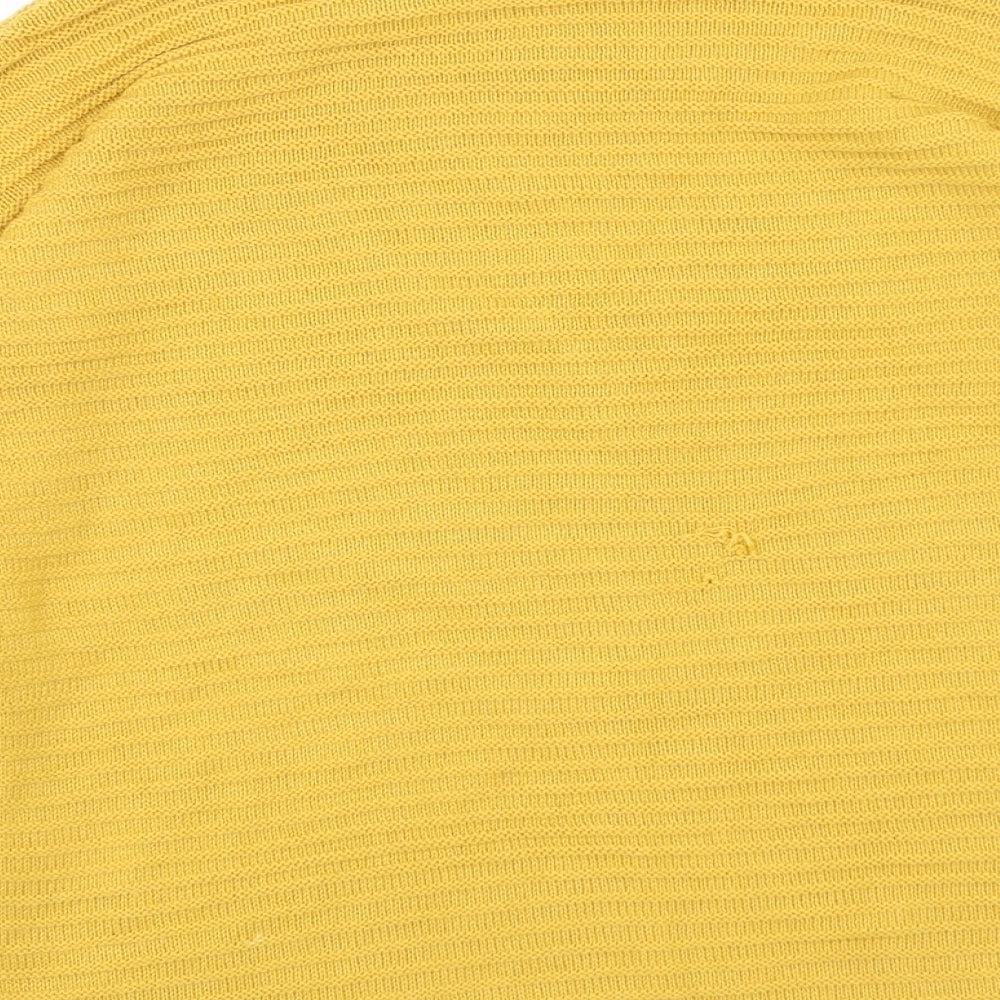 Womens UK Size M Peacocks Yellow Pullover Jumper