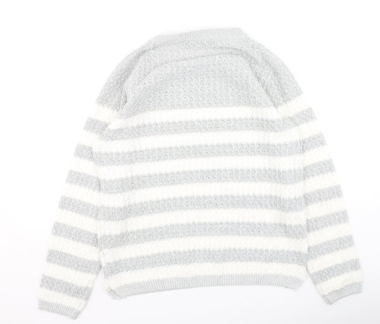 Womens UK Size M Hle Grey Pullover Jumper