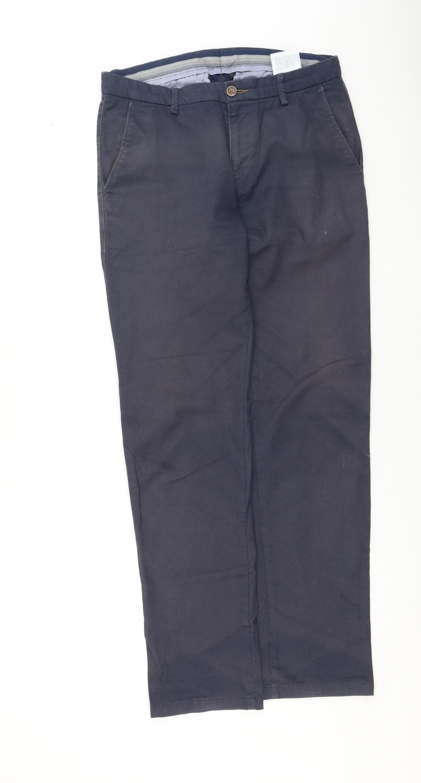 Bugatti Mens Blue  Cotton Trousers  Size 26 L30 in Regular