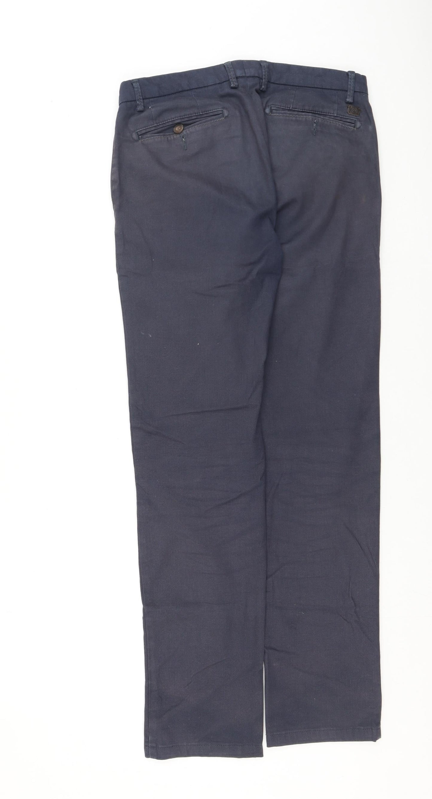 Bugatti Mens Blue  Cotton Trousers  Size 26 L30 in Regular