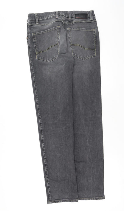 Bugatti Womens Grey  Cotton Straight Jeans Size 28 L31 in Regular