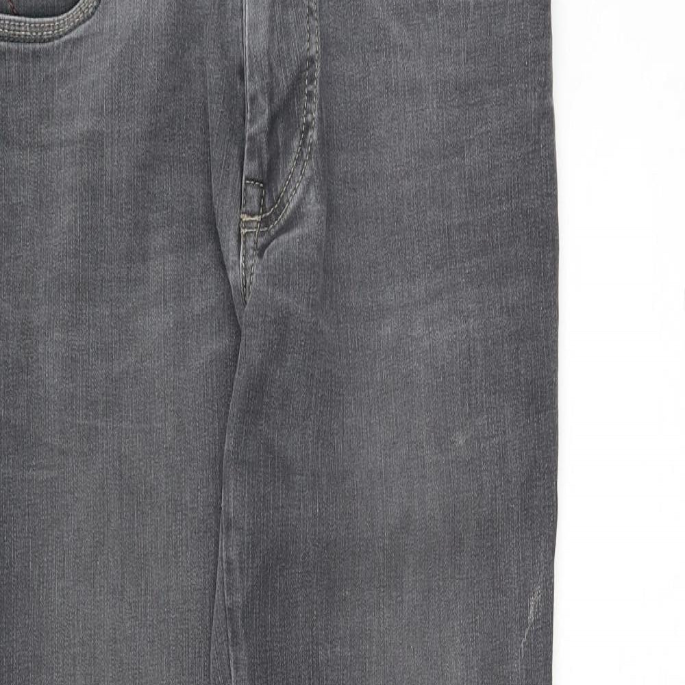 Bugatti Womens Grey  Cotton Straight Jeans Size 28 L31 in Regular