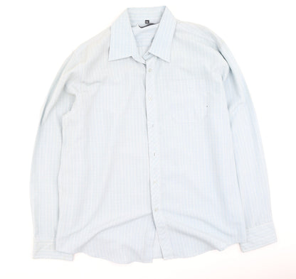 simon clare Mens Blue  Polyester  Polo Size 2XL Collared