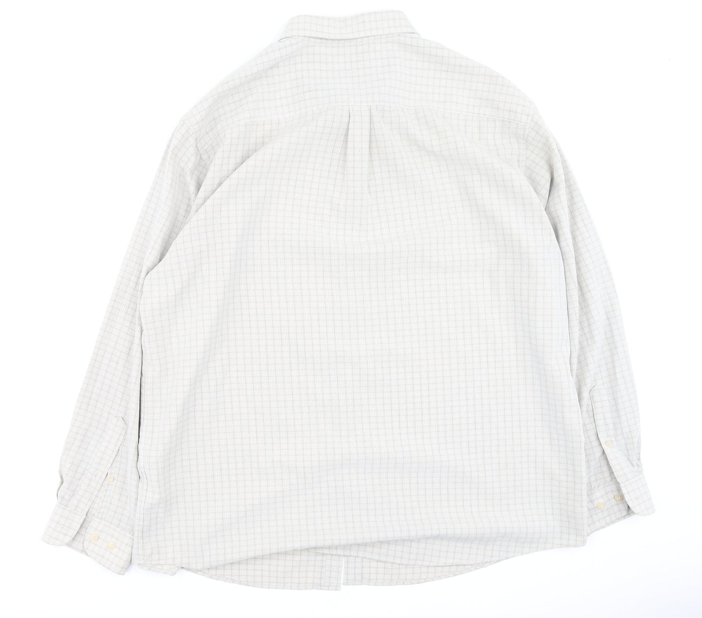 Arnold Palmer Mens Beige Plaid Polyester  Polo Size 2XL Collared