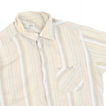 Camel Active Mens Multicoloured Striped Cotton  Polo Size XL Collared