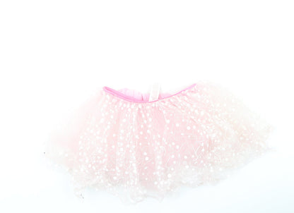 Preworn  Girls Pink  Polyester Flare Skirt One Size  Regular
