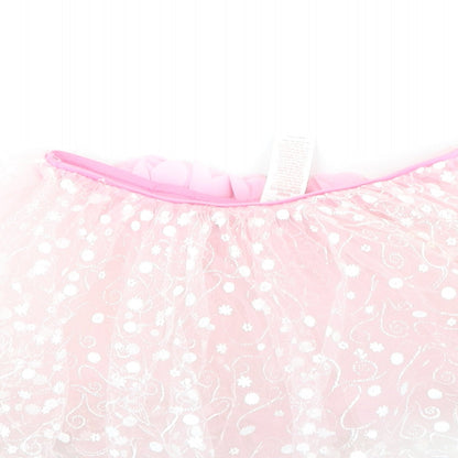 Preworn  Girls Pink  Polyester Flare Skirt One Size  Regular