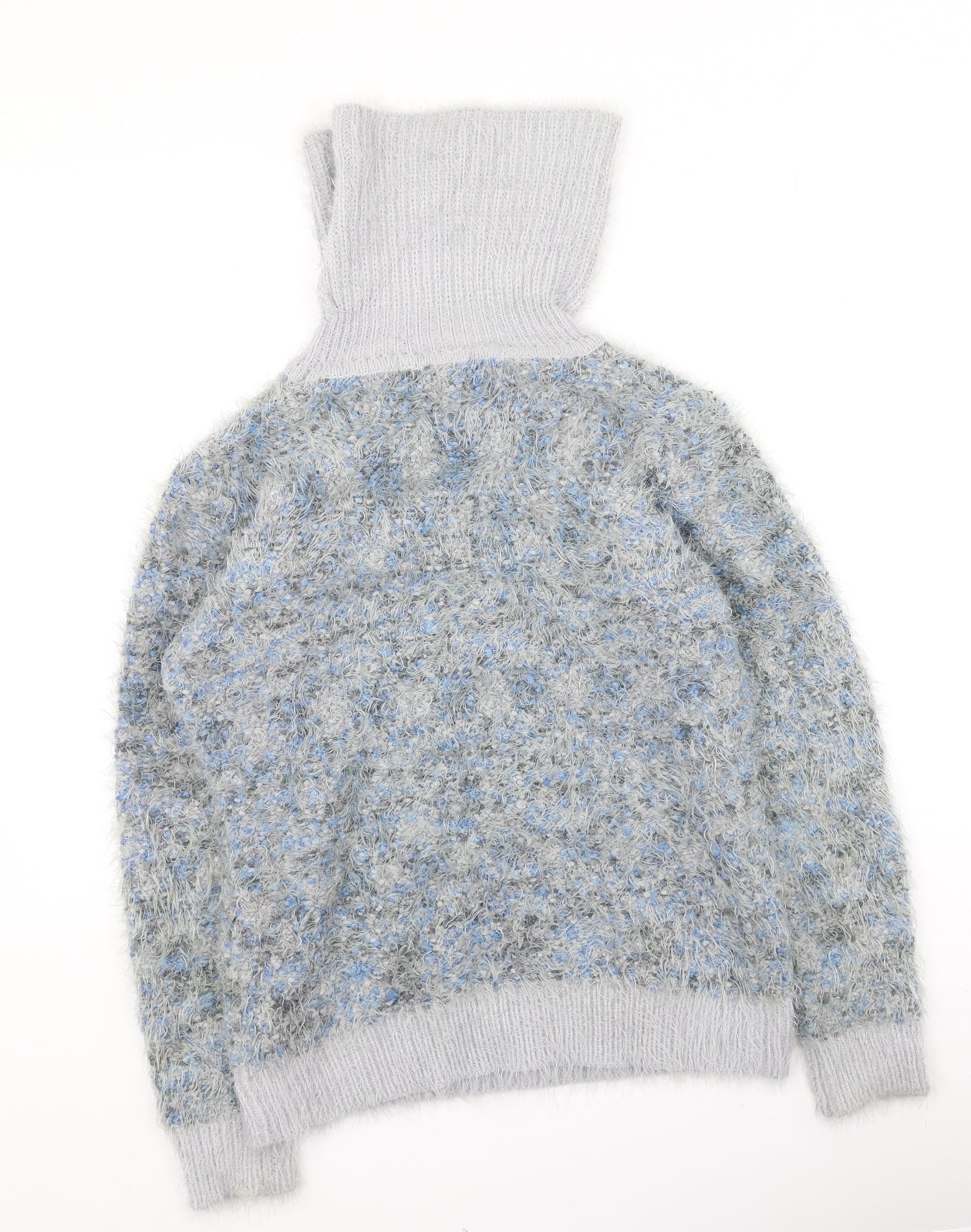 Just elegance Womens Multicoloured High Neck  Polyester Pullover Jumper Size S