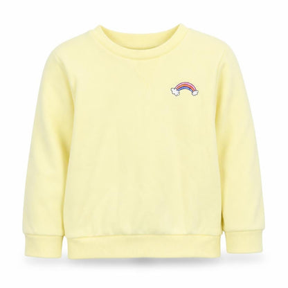 Primark  Girls Yellow  Cotton Pullover Jumper Size 24 Months   - Rainbow