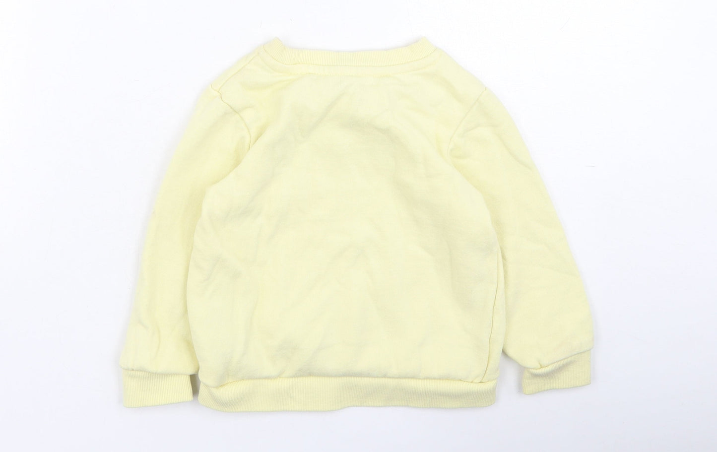 Primark  Girls Yellow  Cotton Pullover Jumper Size 24 Months   - Rainbow