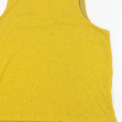 Dunnes Womens Yellow  Polyester Camisole Tank Size L V-Neck