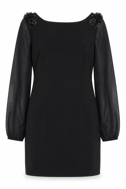 Miusol Womens Black  Acrylic Mini  Size XL  Square Neck Zip