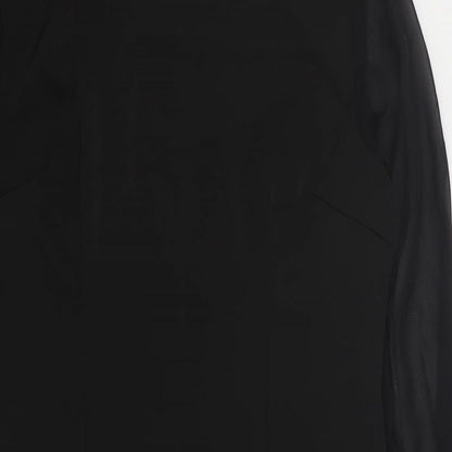 Miusol Womens Black  Acrylic Mini  Size XL  Square Neck Zip