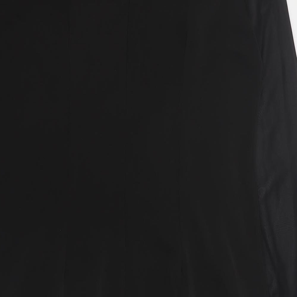 Miusol Womens Black  Acrylic Mini  Size XL  Square Neck Zip