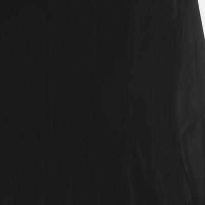 Miusol Womens Black  Acrylic Mini  Size XL  Square Neck Zip