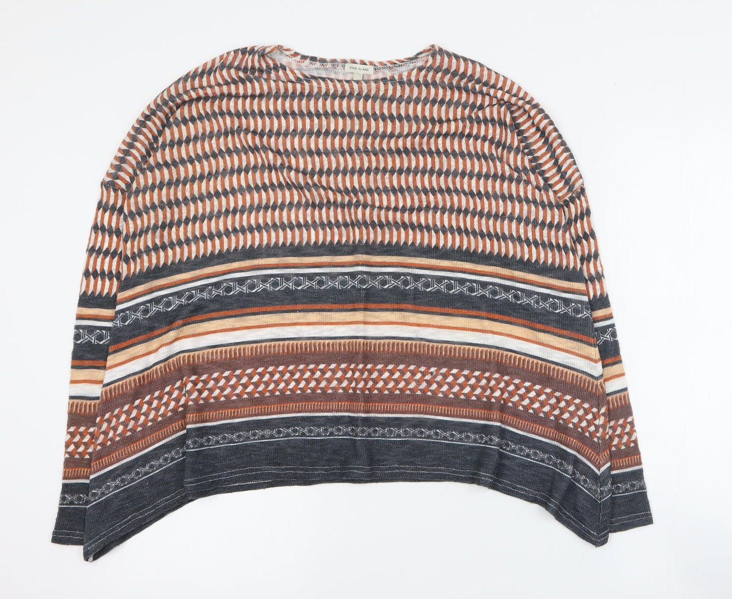 Womens UK Size 8 River Island Orange Pullover Jumper