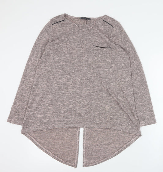 Primark Womens Pink Round Neck  Polyester Pullover Jumper Size S