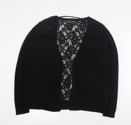 Primark Womens Black V-Neck  Acrylic Cardigan Jumper Size M