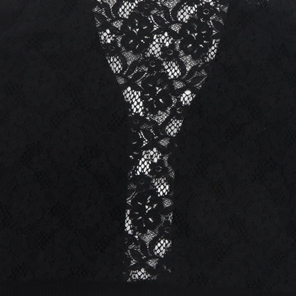 Primark Womens Black V-Neck  Acrylic Cardigan Jumper Size M