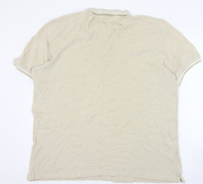 Dunnes Womens Beige  100% Cotton Basic Polo Size XL Collared