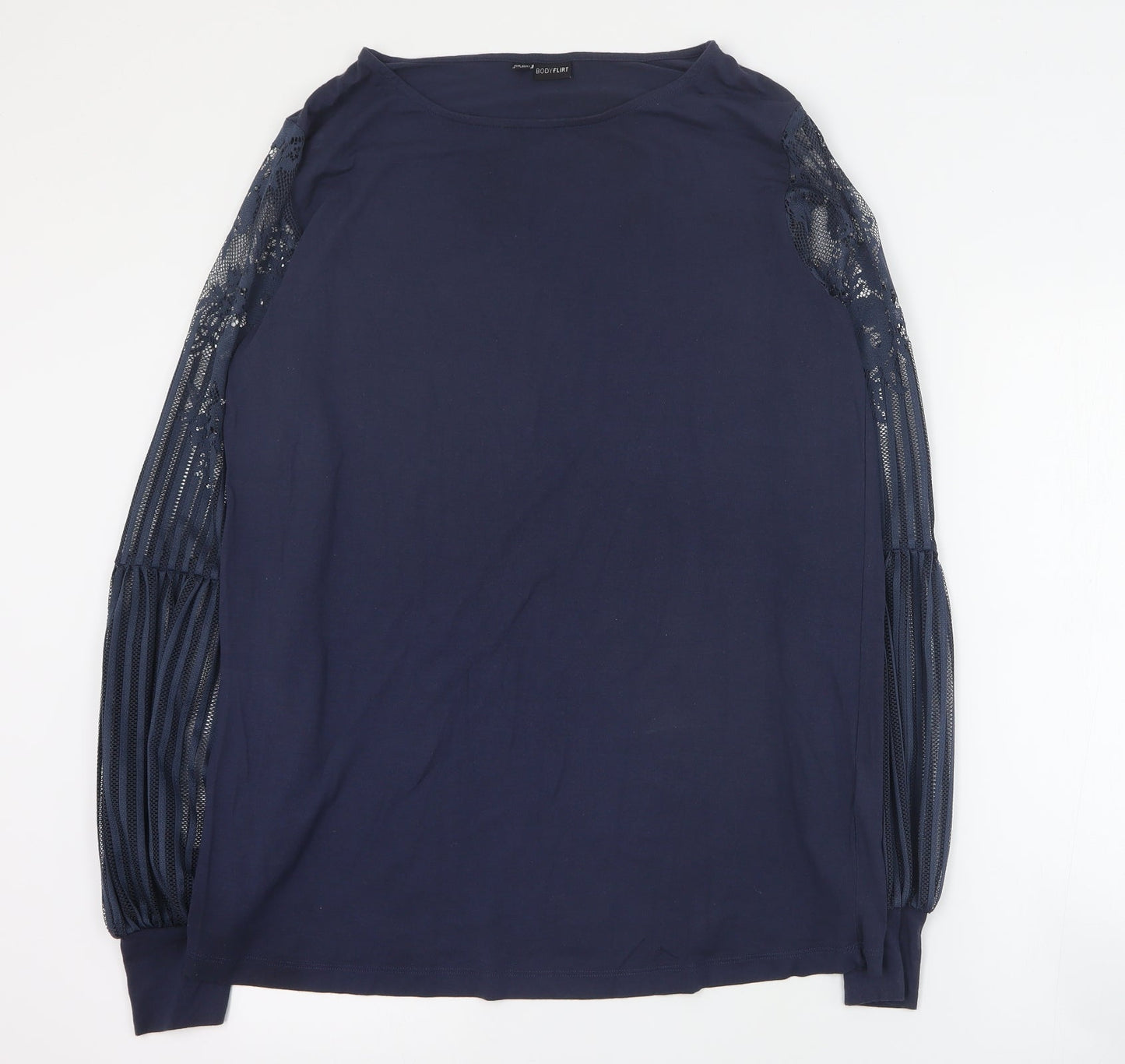 Womens UK Size M Body Flirt Blue Basic T-Shirt