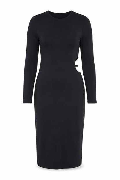 H&M Womens Black  Polyester Bodycon  Size M  Round Neck Pullover
