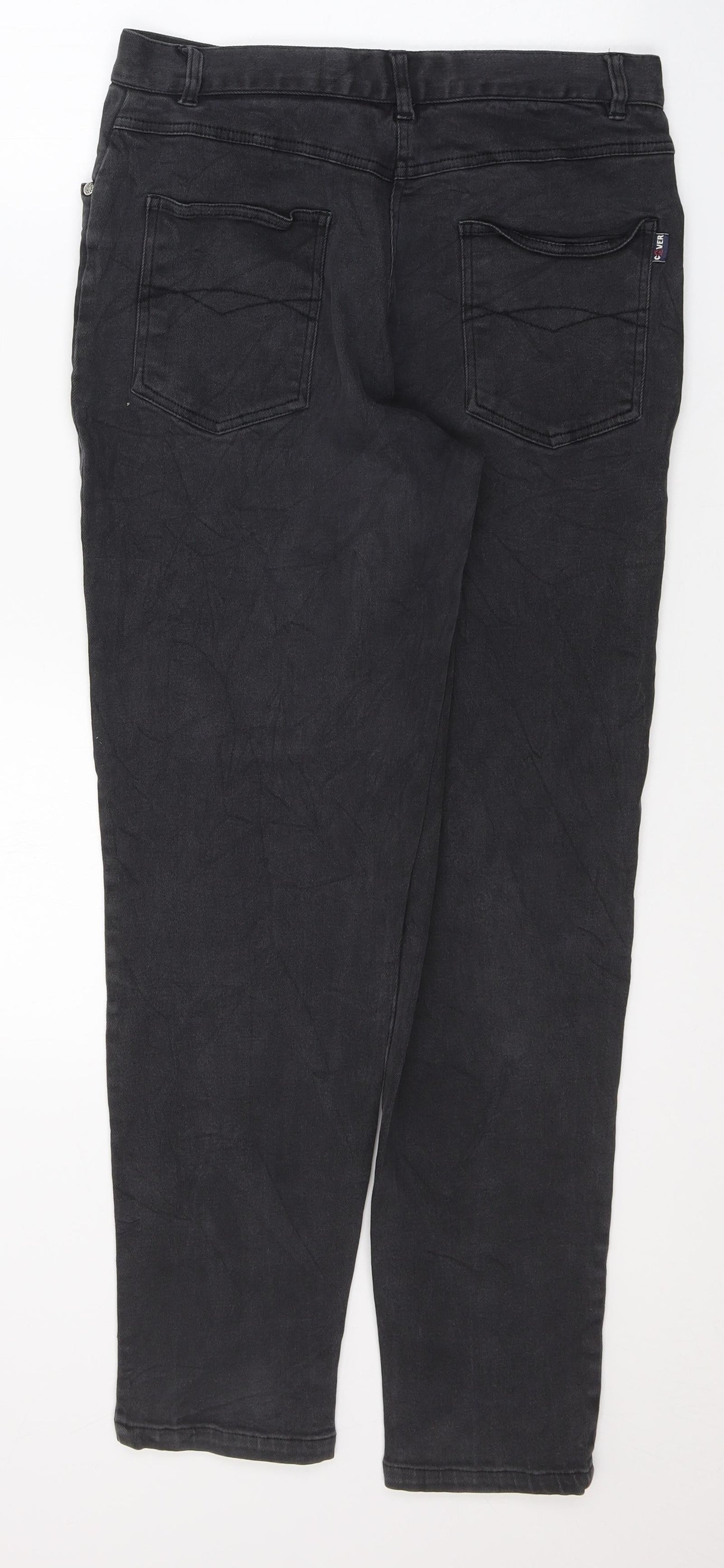 COver Womens Black  Cotton Skinny Jeans Size 16 L29 in Regular Button