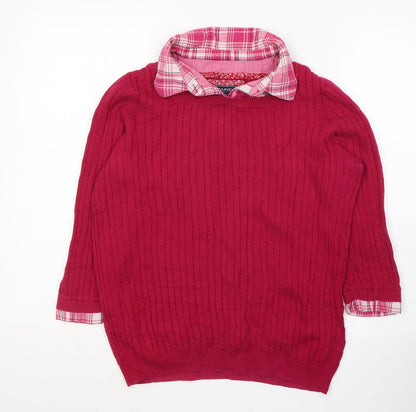 Womens UK Size 12 Debenhams Pink Pullover Jumper