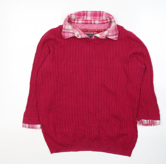 Womens UK Size 12 Debenhams Pink Pullover Jumper