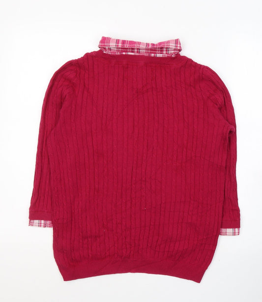 Womens UK Size 12 Debenhams Pink Pullover Jumper