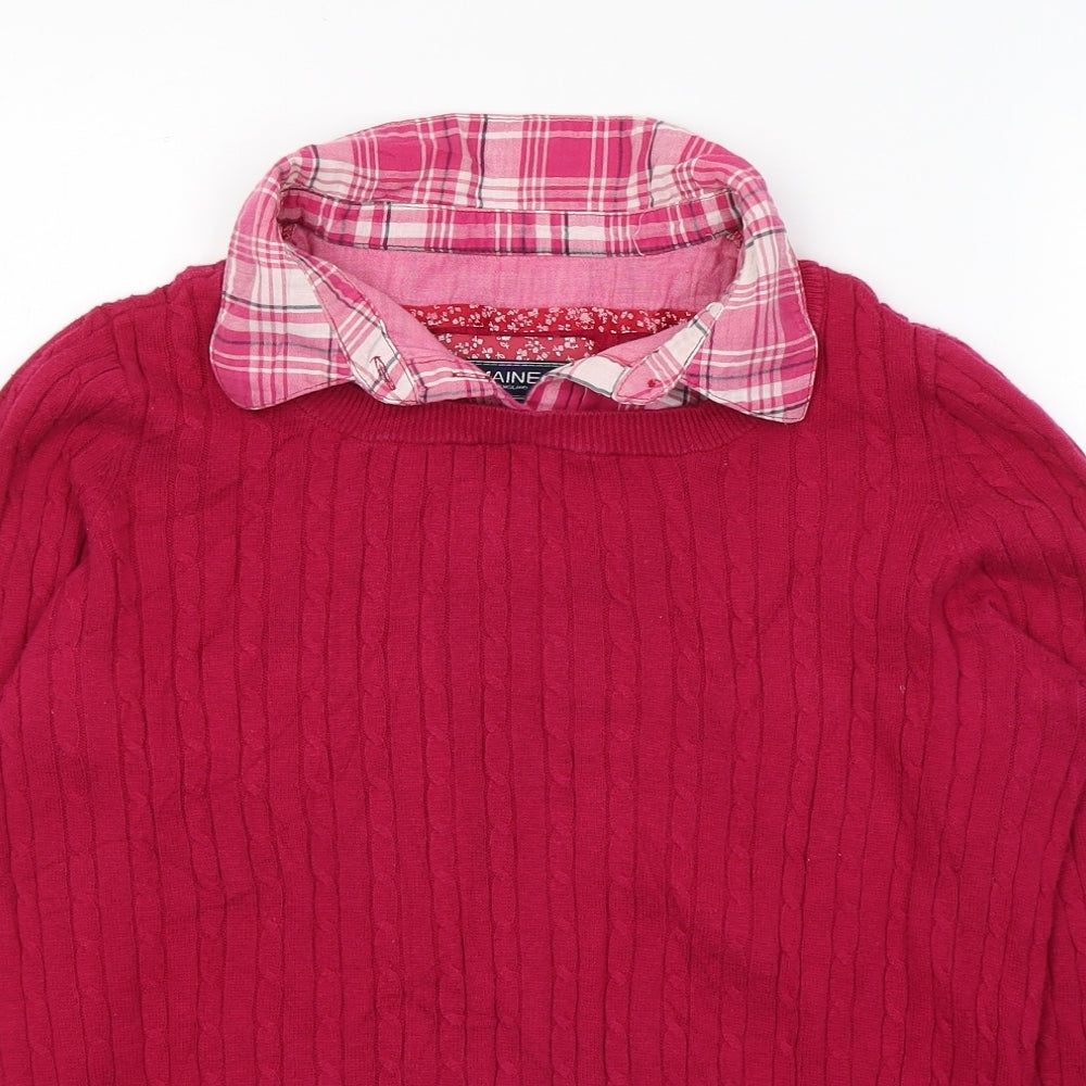 Womens UK Size 12 Debenhams Pink Pullover Jumper