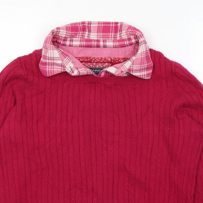 Womens UK Size 12 Debenhams Pink Pullover Jumper