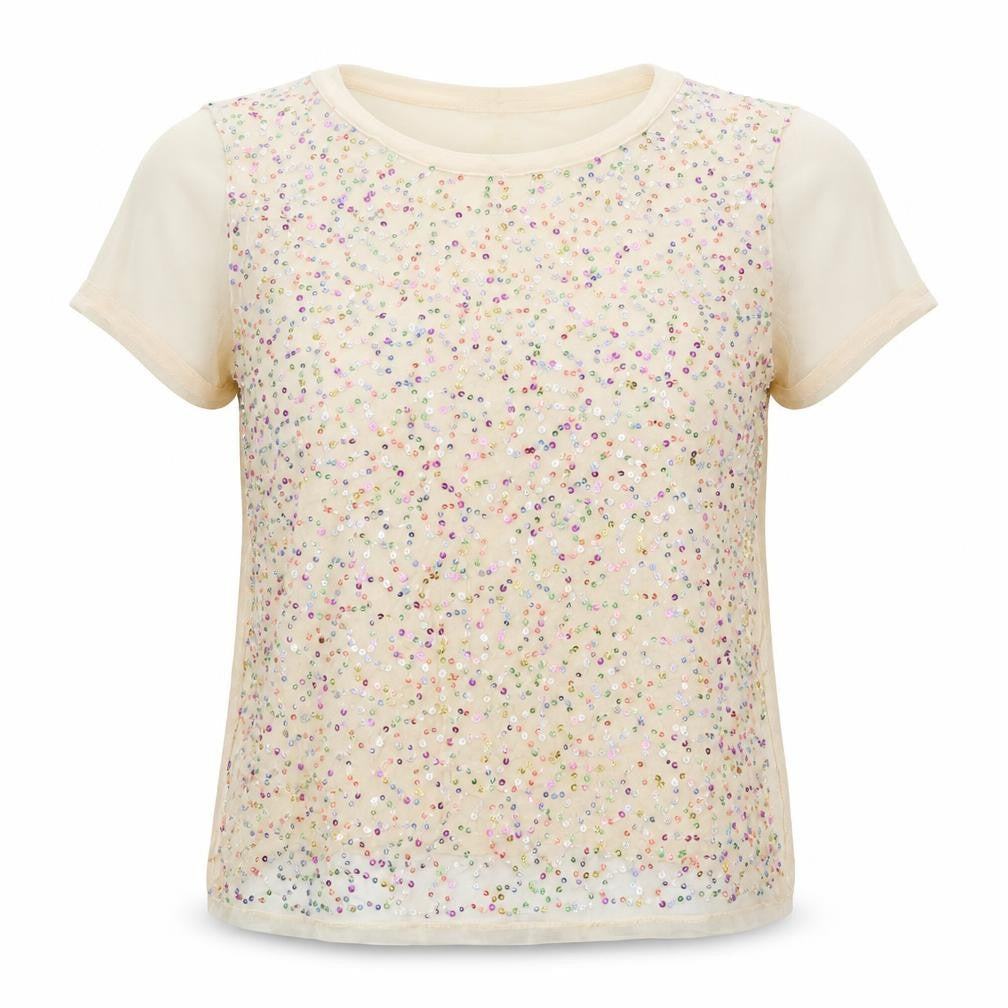 Womens UK Size XS H&M Beige Basic T-Shirt