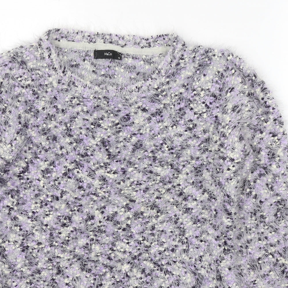 Womens UK Size 14 M&Co Pink Pullover Jumper