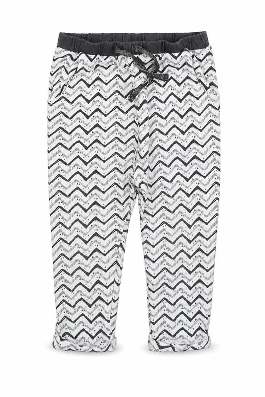 NEXT Girls Ivory Geometric Cotton Jogger Trousers Size 9-12 Months  Pullover