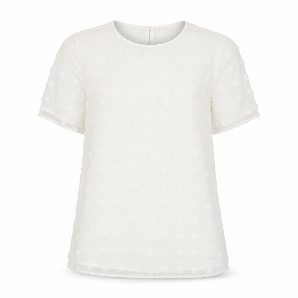 Womens UK Size S Blooming Jelly White Tunic Blouse