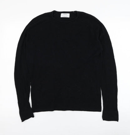 Bershka Womens Black  Cotton Pullover Sweatshirt Size S  Pullover