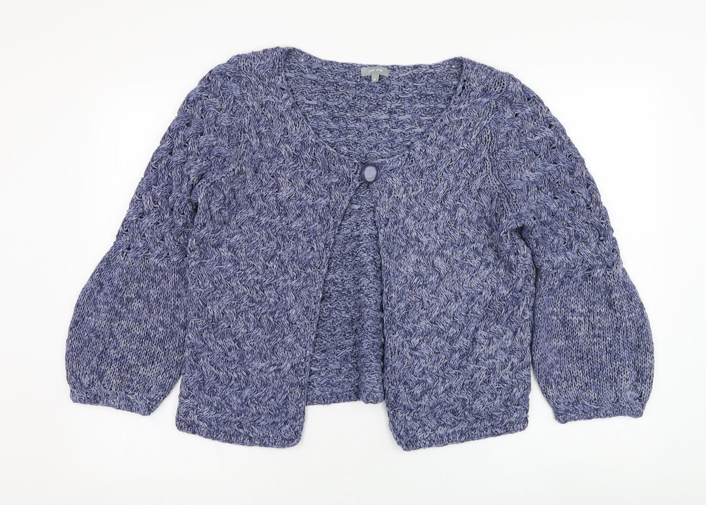 Womens UK Size M Marks and Spencer Blue Cardigan Jumper