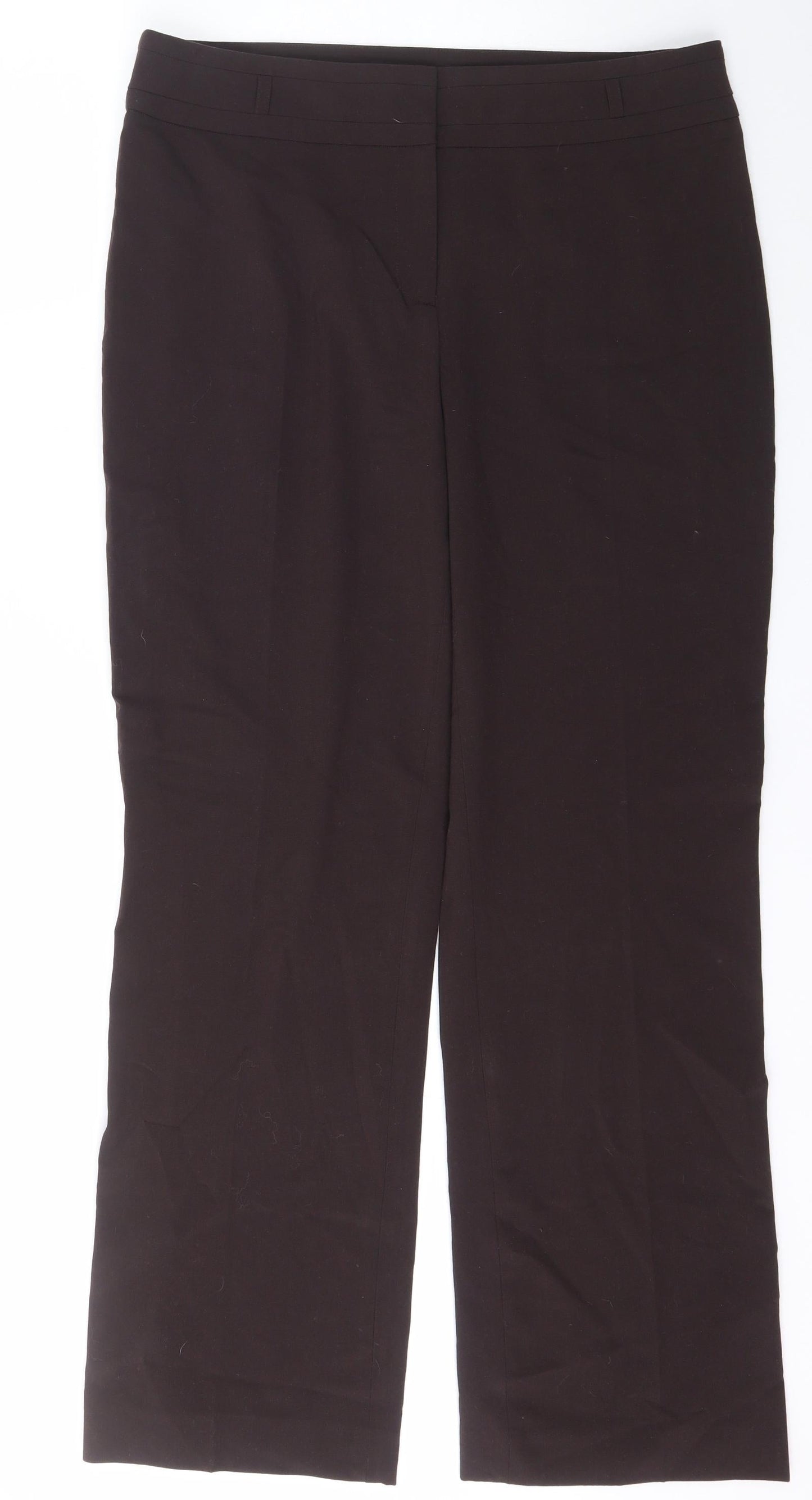 Lakeland Womens Brown  Polyester Carrot Trousers Size 10 L33 in Regular