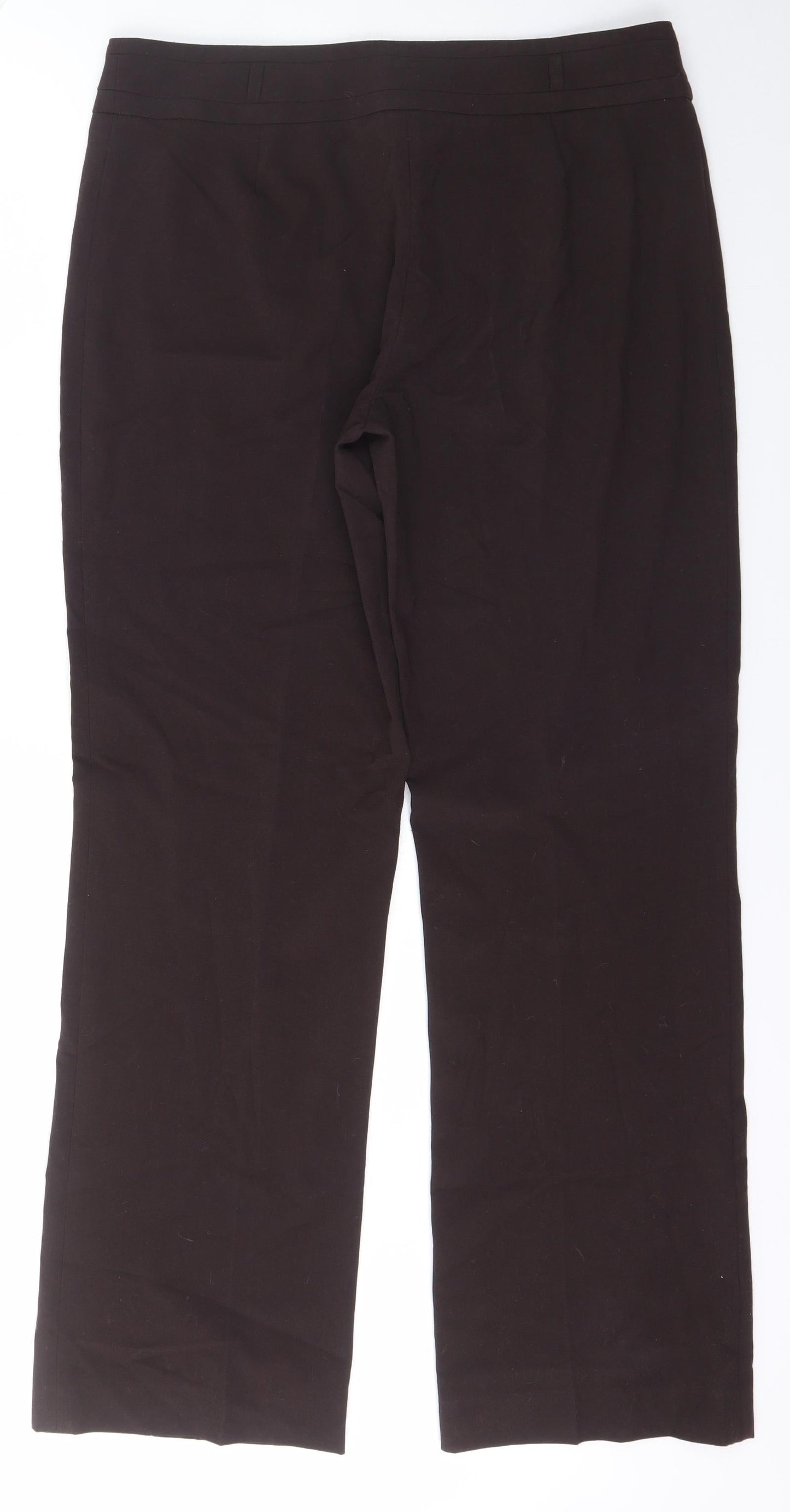 Lakeland Womens Brown  Polyester Carrot Trousers Size 10 L33 in Regular