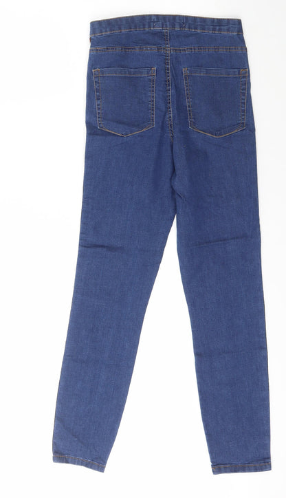 Denim & Co. Womens Blue  Cotton Jegging Jeans Size 10 L28 in Slim