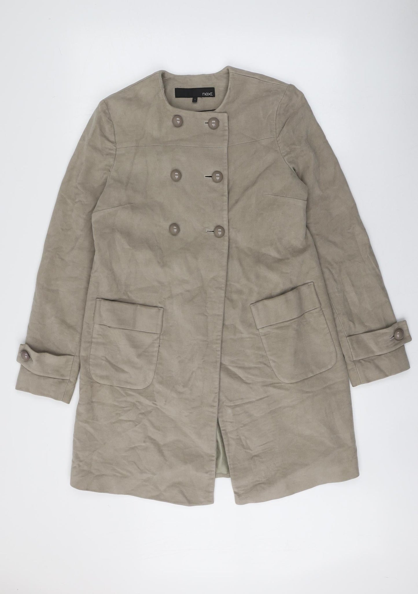 Womens UK Size 6 NEXT Beige Overcoat
